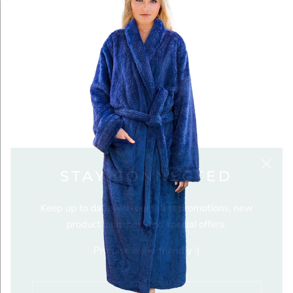Bathrobe Sherpa Royal Blue NWOT